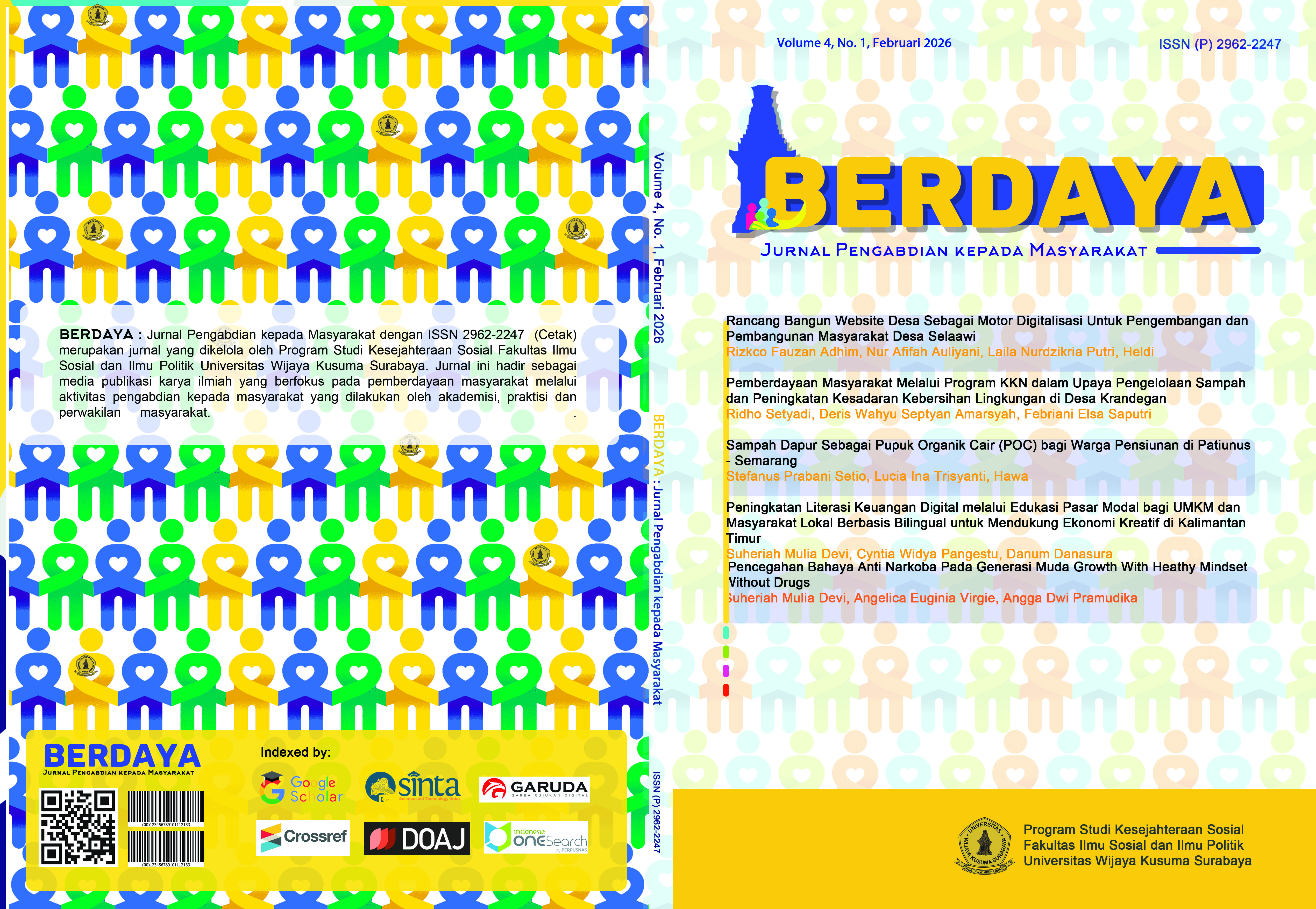 					View Vol. 4 No. 1 (2026): BERDAYA : Jurnal Pengabdian kepada Masyarakat
				